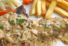 طريقة عمل بيكاتا فراخ بالمشروم