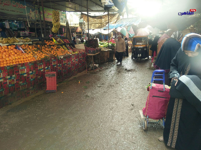 الأمطار والصقيع سوق خضار حلوان