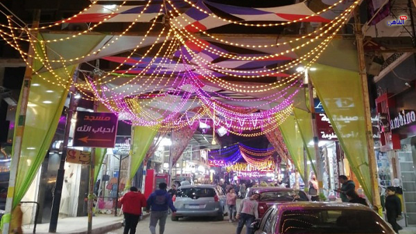 شوارع السويس تتزين لاستقبال شهر رمضان الكريم