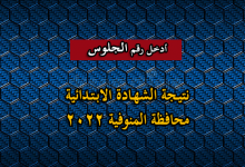 نتيجة الصف السادس الابتدائي الترم الثاني 2022 المنوفية