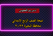 نتيجة الصف الرابع الابتدائي محافظة البحيرة 2022 الآن برقم الجلوس