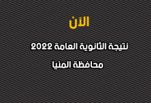 نتيجة الصف الثالث الثانوي 2022 بالمنيا-نتيجة الثانوية العامة 2022 محافظة المنيا