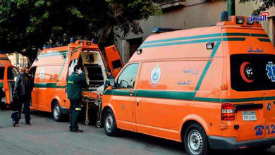 إسعاف-إصابة 7 أشخاص إثر انقلاب سيارة ميكروباص بالسلام
