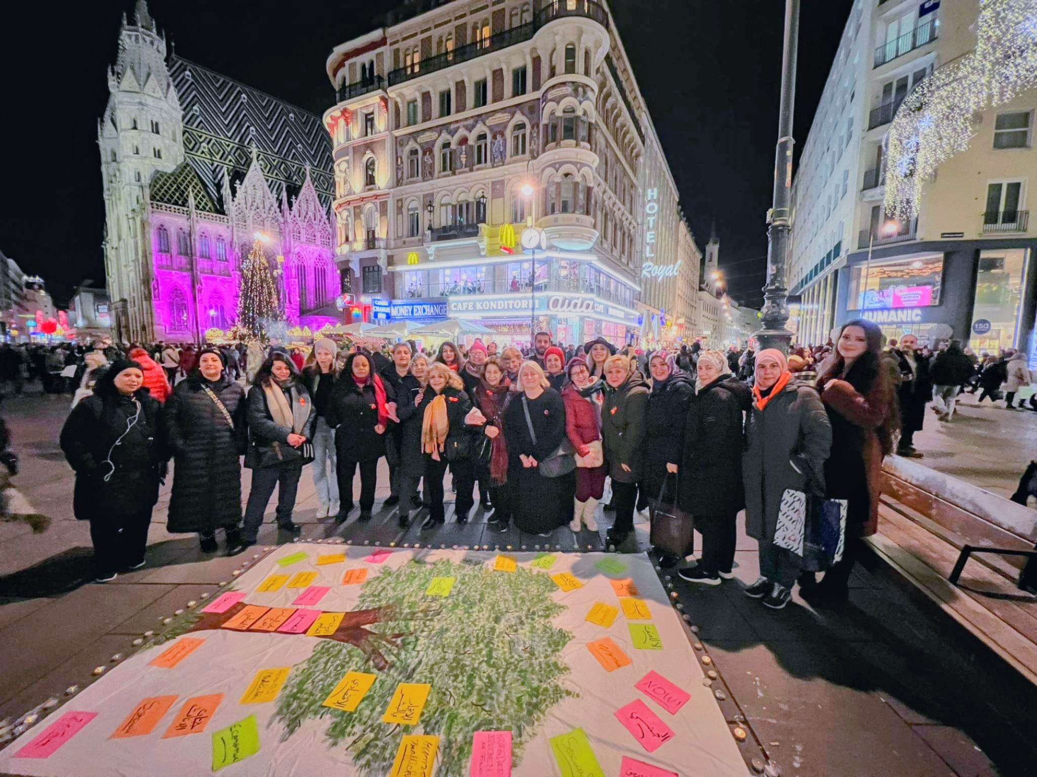 وقفة تضامنية لمناهضة العنف ضد المرأة في فيينا