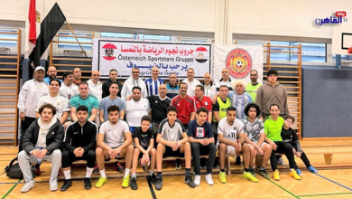 سفير مصر بفيينا يحرز الهدف الأول على فريق نادي نجوم الرياضة