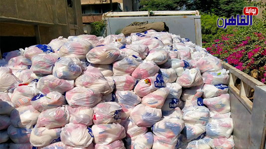 تضامن القليوبية توزيع 2 طن لحوم و20 ألف شنطة مواد غذائية على المستحقين