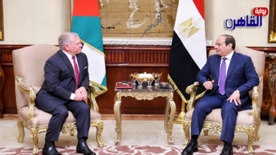 الرئيس عبد الفتاح السيسي يستقبل ملك الأردن بمطار القاهرة الدولي