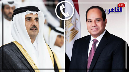 الرئيس السيسي وأمير قطر-بوابة القاهرة