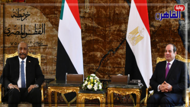 الرئيس السيسي مع رئيس مجلس السيادة السوداني-بوابة القاهرة