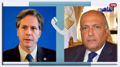سامح شكري وزير الخارجية المصري مع وزير الخارجية الأمريكي-موقع بوابة القاهرة