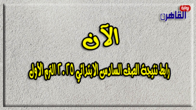 ينشر موقع بوابة القاهرة رابط نتيجة الصف السادس الابتدائي 2025 الترم الأول