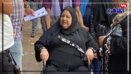 سيدة مسنة تدلي بصوتها في انتخابات مجلس الشيوخ ببركة السبع